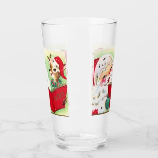retro vintage kerstkerstkerstkerstrendierfeestdag glas (Links)