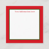 Retro vintage Kerstkerstkerstkerstrendierfeestdag Vierkante Visitekaartje (Achterkant)