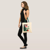 Retro vintage kerstkerstkerstman canvas tas (Voorkant (model))