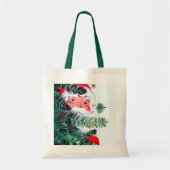 Retro vintage kerstkerstkerstman canvas tas (Voorkant)