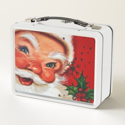 Retro Vintage - kerstkerstlunchbox (Achterkant)