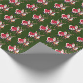 retro vintage kerstkerstrendierbeton cadeaupapier (Hoek)