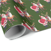 retro vintage kerstkerstrendierbeton cadeaupapier (Rol Hoek)