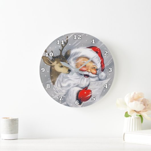 Retro vintage Kerstkerstrendierrender Grote Klok (Huis)