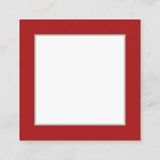 Retro vintage Kerstkerstrendierrender Vierkante Visitekaartje (Achterkant)