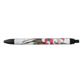 Retro vintage Kerstkerstrendierrender Zwarte Inkt Pen (Voorkant)