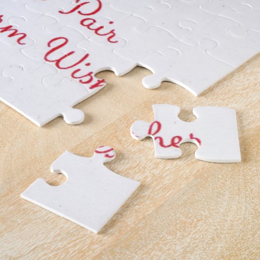 Retro Vintage-kerstkeutenskaartenpuzzel Legpuzzel (Zijkant)