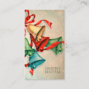 Retro Vintage-kerstklokken Visitekaartje