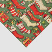 Retro Vintage kerstkousen Tissuepapier (Detail)