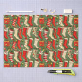 Retro Vintage kerstkousen Tissuepapier (Craft)