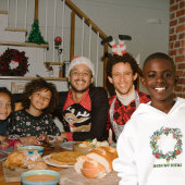 Retro Vintage Kerstkrans Familienaam Custom