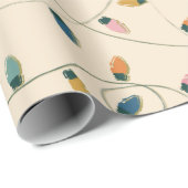 Retro Vintage-kerstlampje Cadeaupapier (Rol Hoek)