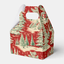 Retro Vintage Kerstlandschap