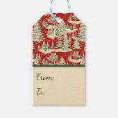 Retro Vintage Kerstlandschap Cadeaulabel (Voorkant)