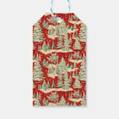 Retro Vintage Kerstlandschap Cadeaulabel (Achterkant)