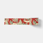 Retro Vintage Kerstlandschap Grosgrain Lint (Voorkant)