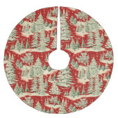 Retro Vintage Kerstlandschap Kerstboom Rok (Voorkant)