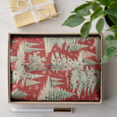Retro Vintage Kerstlandschap Tissuepapier (Geschenk)