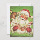 Retro Vintage-kerstlezen Feestdagenkaart (Voorkant)