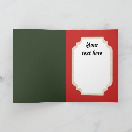 Retro Vintage Kerstman Aanpasbare kaart (Binnen)