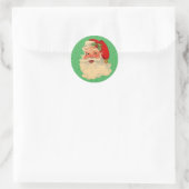 Retro Vintage Kerstman Gezicht Stickers (Tas)