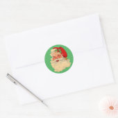 Retro Vintage Kerstman Gezicht Stickers (Envelop)