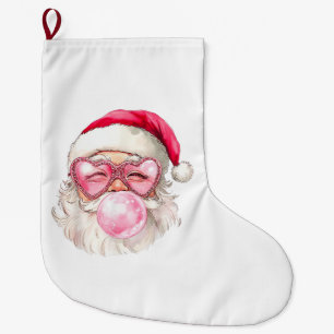 Retro Vintage Kerstman Kerstmis Bubble Gum Roze Zo Grote Kerstsok