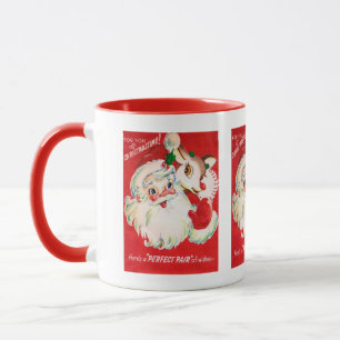 Retro Vintage Kerstman Rendier mok