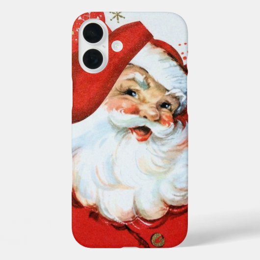 Retro vintage Kerstman Santa Case-Mate iPhone Case (Achterkant)