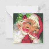 retro vintage Kerstman Santa voeg tekst toe Notitiekaartje (Voorkant)