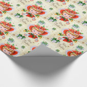 Retro Vintage kerstman tas Cadeaupapier (Hoek)