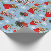 Retro Vintage Kerstman Vakantie Cadeaupapier (Hoek)