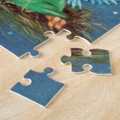 retro vintage Kerstmis Angels Holiday Legpuzzel (Zijkant)