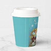 retro vintage Kerstmis Angels Holiday Papieren Bekers (Rechts)