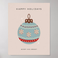 Retro Vintage Kerstmis Bauble