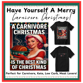 Retro Vintage Kerstmis Carnivore Ketovore Keto Tri-Blend Shirt