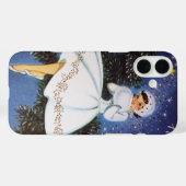 Retro Vintage Kerstmis dame Case-Mate iPhone Case (Achterkant (horizontaal))