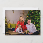 Retro Vintage Kerstmis HoHoHo Fotofamilie Feestdagenkaart (Achterkant)