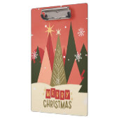 Retro/Vintage Kerstmis kerstboom Klembord (Links)
