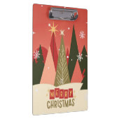Retro/Vintage Kerstmis kerstboom Klembord (Rechts)