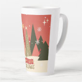 Retro/Vintage Kerstmis kerstboom Latte Mok (Rechterhoek)