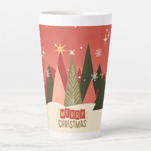 Retro/Vintage Kerstmis kerstboom Latte Mok