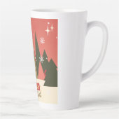 Retro/Vintage Kerstmis kerstboom Latte Mok (Rechts)