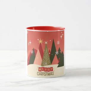 Retro/Vintage Kerstmis kerstboom Mok
