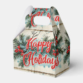 Retro Vintage Kerstmis: Mid Century Yuletide 2 Bedankdoosjes (Achterkant)