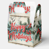 Retro Vintage Kerstmis: Mid Century Yuletide 2 Bedankdoosjes (Geopend)