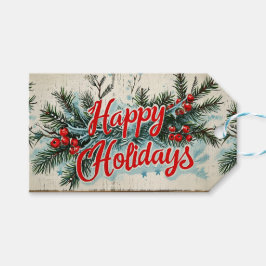 Retro Vintage Kerstmis: Mid Century Yuletide 2 Cadeaulabel