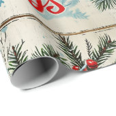 Retro Vintage Kerstmis: Mid Century Yuletide 2 Cadeaupapier (Rol Hoek)