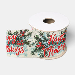 Retro Vintage Kerstmis: Mid Century Yuletide 2 Grosgrain Lint