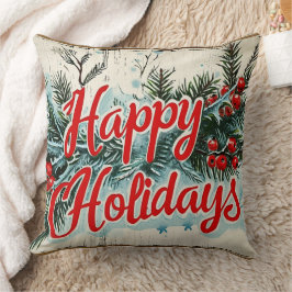 Retro Vintage Kerstmis: Mid Century Yuletide 2 Kussen
